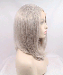 Silver Color body wave Invisilace Synthetic Hair Wig 