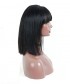 Invisilace Short Bob Wig Human Hair 13X6 Lace Front Wigs with Bangs 150% Density
