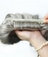 Invisilace Fine Mono Hair Replacement System Grey Color Men's Toupee
