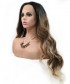 Invisilace Ombre Brown Synthetic Lace Front Wigs Wavy Long Wig