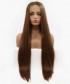 Invisilace Long Straight Synthetic Lace Front Wigs Brown Color