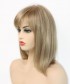 Invisilace Blonde Mono Top Half Machine Made Synthetic Wigs with Fringle