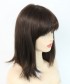 Invisilace Mono Top Wigs with Fringle Synthetic Hair Half Machine Made Wig Brown Color