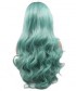 Invisilace 1B Green Ombre Synthetic Lace Front Wigs For Women Wavy