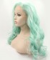 Invisilace Green Synthetic Lace Front Wigs Wavy 