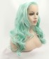 Invisilace Green Synthetic Lace Front Wigs Wavy 