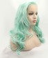 Invisilace Green Synthetic Lace Front Wigs Wavy 
