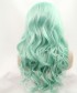 Invisilace Green Synthetic Lace Front Wigs Wavy 