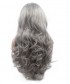 Invisilace Gray Body Wave Long Synthetic Wigs For Women