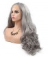 Invisilace Gray Body Wave Long Synthetic Wigs For Women