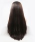 Invisilace Yaki Straight Synthetic Lace Front Wigs Brown Color