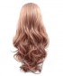 Invisilace Long 1B Pink Ombre Wavy Synthetic Lace Front Wig 