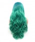 Invisilace Long Green Body Wave Synthetic Hair Wigs For Women 