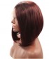 Invisilace Dark Red Bob Haircut Synthetic Lace Front Wigs