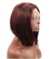 Invisilace Dark Red Bob Haircut Synthetic Lace Front Wigs