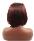 Invisilace Dark Red Bob Haircut Synthetic Lace Front Wigs