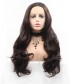 Invisilace Brown Synthetic Lace Front Wigs Middle Part Long Wavy Wig