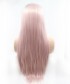 Ombre Light Pink Long Straight Synthetic Lace Front Wigs