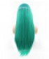 Invisilace Green Long Synthetic Lace Front Wigs Straight 