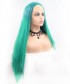 Invisilace Green Long Synthetic Lace Front Wigs Straight 