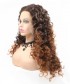 Invisilace Ombre Brown Curly Synthetic Lace Front Wigs