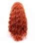 Invisilace Ginger Red Wavy Long Synthetic Lace Front Wigs 