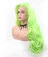 Invisilace Neon Green Wavy Synthetic Lace Front Wigs 