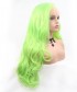 Invisilace Neon Green Wavy Synthetic Lace Front Wigs 