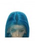 Sky Blue Bob Wig 130% Density Human Hair Lace Frontal Wigs 