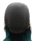 Invisilace 1B Green Ombre Synthetic Lace Front Wigs For Women Wavy