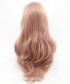 Invisilace Peach Pink Long Synthetic Lace Front Wigs 