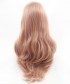 Invisilace Peach Pink Long Synthetic Lace Front Wigs 