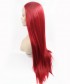 Invisilace Long Straight Red Synthetic Lace Front Wigs