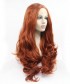 Invisilace Synthetic Lace Front Wigs Bouncy Wavy Copper Red Color