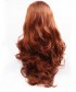 Invisilace Synthetic Lace Front Wigs Bouncy Wavy Copper Red Color