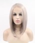 Invisilace Silver Short Bob Synthetic Lace Front Wigs