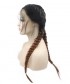 Invisilace Ombre Brown Braided Synthetic Lace Front Wigs