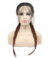 Invisilace Ombre Brown Braided Synthetic Lace Front Wigs