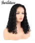 Natural Black Invisilace Loose Wave Curly Lob Wig Transparent Full Lace Human Hair Wig 130% Density 