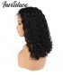 Natural Black Invisilace Loose Wave Curly Lob Wig Transparent Full Lace Human Hair Wig 130% Density 