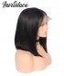 Invisilace Bob 13x6 Lace Front Human Hair Wigs Natural Black 150% Density