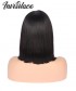 Invisilace Bob 13x6 Lace Front Human Hair Wigs Natural Black 150% Density