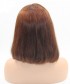 360 Transparent Lace Frontal Human Hair Wig Medium Brown Color Straight Bob 150% Density 