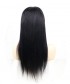 150% Density Straight Wig with Bang 360 Invisilace Frontal Human Hair Wigs