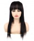 150% Density Straight Wig with Bang 360 Invisilace Frontal Human Hair Wigs