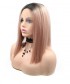 Invisilace Ombre Pink Bob Synthetic Lace Front Wigs