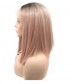 Invisilace Ombre Pink Bob Synthetic Lace Front Wigs
