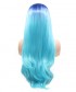 Invisilace Ombre Blue Straight Synthetic Lace Front Wigs