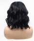 Invisilace Black Natural Wave Bob Wig Synthetic Hair Wig 