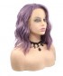 Invisilace Purple Bob Wig Synthetic Lace Front Wigs 